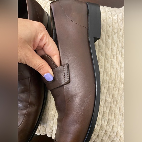 Hugo Boss Penny Loafers Men's 8 Dark Brown Leather Dress, runs large - Picture 7 of 16